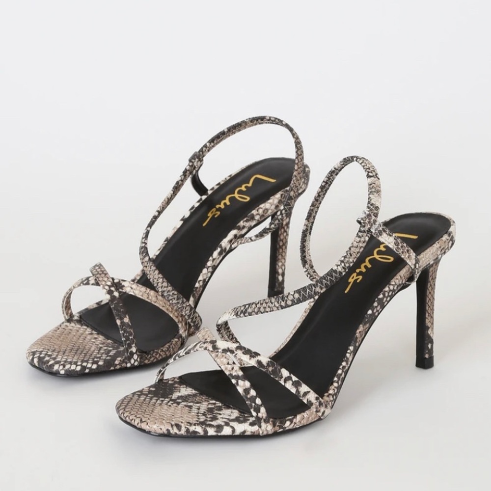 Snake print heels